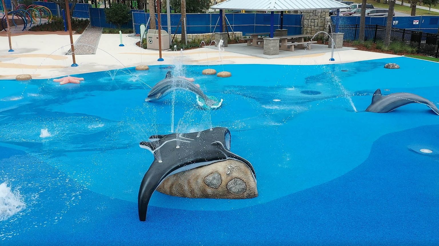 Testing of the Splash Pad Continues at James F. Holland Memorial Park ...