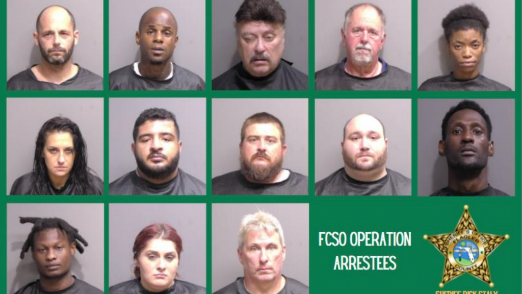 FCSO Undercover Operation Saves Trafficking Victim, Nabs 13 on Varied